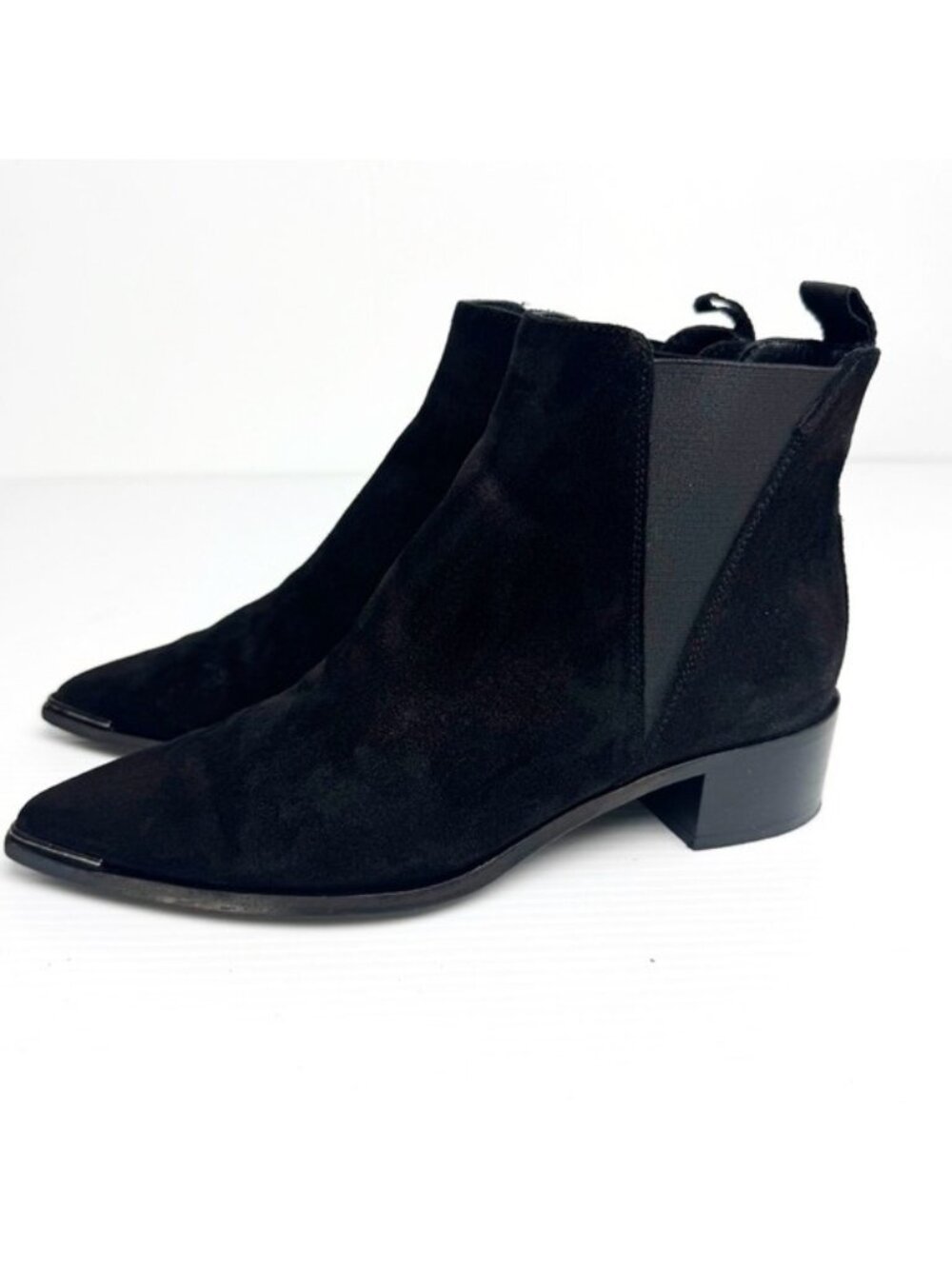 Acne Studios Black Suede Jensen Chelsea ankle Boots size 6.5